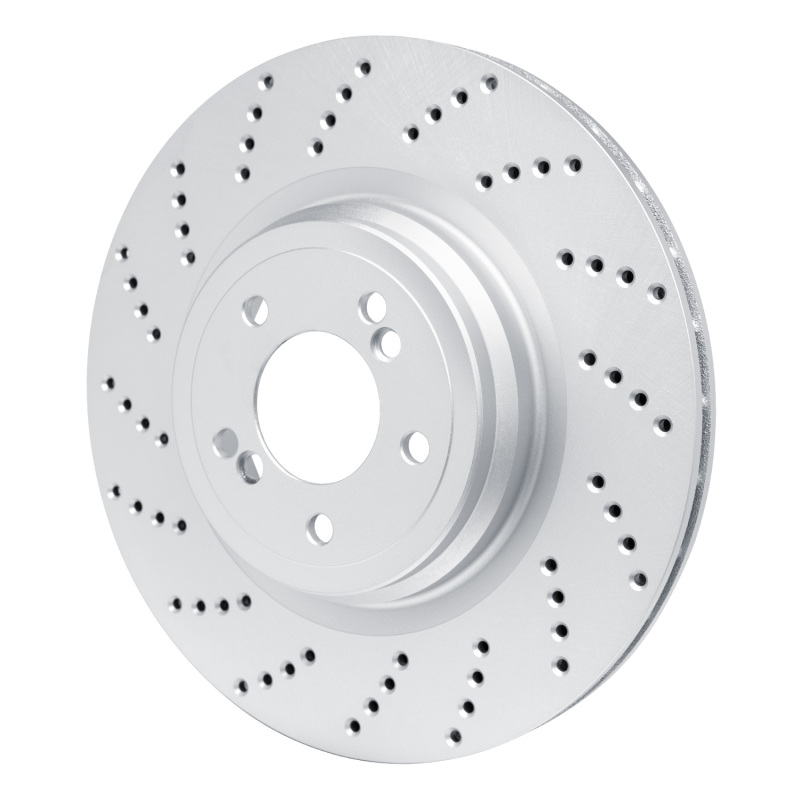 BMW M5 Brake Rotor (1) - Left Rear - R1 Concepts - GeoSPEC Coated Rotor - Drilled - `06-`10